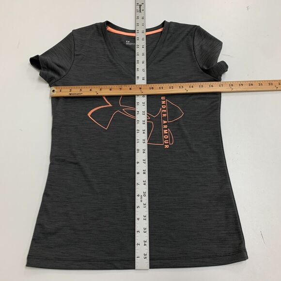 Under Armour T Shirt Womens XS Extra Small Gray V Neck HeatGear Performance Tee - Picture 7 of 10